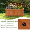 Raised Garden Bed Wooden Planter Box with 4 Drainage Holes and Detachable Bottom Panels