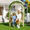 Wooden Garden Bench Arch Pergola Outdoor Arbor