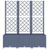 Garden Planter with Trellis Blue Gray 47.2"x15.7"x53.5" PP