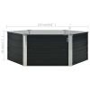 Raised Garden Bed Anthracite 50.8"x50.8"x17.7" Galvanized Steel