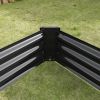 Raised Garden Bed Kit - Metal Raised Bed Garden 7.6x3.7x0.98ft for Flower Planters, Vegetables Herb Black