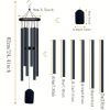 1pc Memorial Wind Chimes Outdoor, Garden Wind Chimes With 6 Aluminum Alloy Tubes And Hook, Memorial Wind Chimes For Home Decor Garden Patio Outdoor