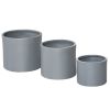 Set of 3 Outdoor Planter Set, 13/11.5/9in, MgO Flower Pots with Drainage Holes, Outdoor Ready & Stackable Plant Pot for Indoor, Entryway, Patio, Yard