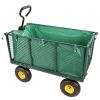 Flower Cart Garden Flower Cart is easier to transport firewood (green+cloth bag)