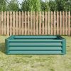 Metal Raised Garden Bed, Rectangle Raised Planter 4√ó2√ó1ft for Flowers Plants, Vegetables Herb Veezyo Green