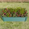 Metal Raised Garden Bed, Rectangle Raised Planter 4√ó2√ó1ft for Flowers Plants, Vegetables Herb Veezyo Green