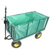 Flower Cart Garden Flower Cart is easier to transport firewood (green+cloth bag)