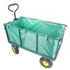 Flower Cart Garden Flower Cart is easier to transport firewood (green+cloth bag)