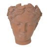 7x5.5x9" Visage Head Bust Planter, Brown - Home Wall Planter