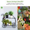 Heavy Duty Metal Flower Cart Plant Stand