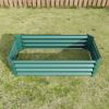 Metal Raised Garden Bed, Rectangle Raised Planter 4√ó2√ó1ft for Flowers Plants, Vegetables Herb Veezyo Green