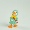 4Pcs Green raincoat duckling, home decoration cartoon creative small ornament gift