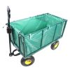 Flower Cart Garden Flower Cart is easier to transport firewood (green+cloth bag)