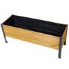 Wood Rectangular Garden Planter Box Raised Bed Outdoor,Planters for Outdoor Plants ,Elevated Herbs Vegetables Flowers Great Patio Deck Balcony