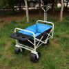 Folding Wagon Garden Shopping Beach Cart (white)