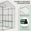 Walk-in Greenhouse with 4 Tiers 8 Shelves PVC Cover Roll-up Zippered Door