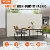 VEVOR Beige Retractable 71''*118'' Awning-Rugged Full Aluminum Rust-Proof; Patio Sunshine Screen; Privacy Divider; Wind Screen. Longer Service Life