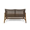 HAMPTON WOOD + WICKER LOVESEAT