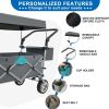 Push & Pull Utility Folding Wagon with Removable Canopy