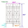 2 Pack Metal Garden Trellis 71" x 17.7" Rustproof Trellis for Climbing Plants Outdoor Flower Support Brown