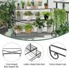 3-Tier Mental Plant Stand with Grid Shelf