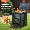 VEVOR Garden Compost Bin 80 Gal, BPA Free Composter, Large Capacity Outdoor Composting Bin with Top Lid and Bottom Door, Easy Assembling, Lightweight