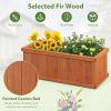 Raised Garden Bed Wooden Planter Box with 4 Drainage Holes and Detachable Bottom Panels