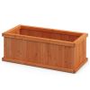 Raised Garden Bed Wooden Planter Box with 4 Drainage Holes and Detachable Bottom Panels