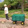 Flower Cart Garden Flower Cart is easier to transport firewood (green+cloth bag)