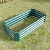 Metal Raised Garden Bed, Rectangle Raised Planter 4√ó2√ó1ft for Flowers Plants, Vegetables Herb Veezyo Green