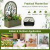 Set of 2 Decorative Raised Garden Bed for Climbing Plants