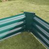 Metal Raised Garden Bed, Rectangle Raised Planter 4√ó2√ó1ft for Flowers Plants, Vegetables Herb Veezyo Green