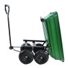 Folding car Poly Garden dump truck with steel frame, 10 inches. Pneumatic tire, 300 pound capacity, 75 liter truck body