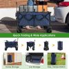 Folding Utility Garden Cart with Wide Wheels and Adjustable Handle