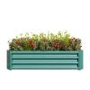 Metal Raised Garden Bed, Rectangle Raised Planter 4√ó2√ó1ft for Flowers Plants, Vegetables Herb Veezyo Green