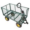 Flower Cart Garden Flower Cart is easier to transport firewood (green+cloth bag)