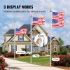 VEVOR 20FT Detachable Flagpole Kit Heavy Duty Aluminum Flag Pole American Silver