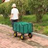 Flower Cart Garden Flower Cart is easier to transport firewood (green+cloth bag)