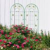 2 Pack Metal Garden Trellis 71" x 19.7" Rustproof Trellis for Climbing Plants Outdoor Flower Support Green