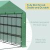 Walk-in Greenhouse for Outdoors with Roll-up Zipper Door, 18 Shelves, PE Cover, Small & Portable Build, Heavy Duty Humidity Seal