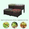 Outsunny 4 Piece Raised Garden Bed with Legs, Self-Watering Planter Box Raised Bed to Grow Flowers, Herbs & Vegetables, Brown