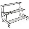 3-Tier Mental Plant Stand with Grid Shelf