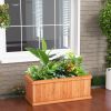 Raised Garden Bed Wooden Planter Box with 4 Drainage Holes and Detachable Bottom Panels