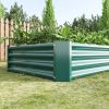 Raised Garden Bed Outdoor, 6√ó3√ó1ft , Metal Raised Rectangle Planter Beds for Plants, Vegetables, and Flowers - Green