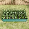 Raised Garden Bed Outdoor, 6√ó3√ó1ft , Metal Raised Rectangle Planter Beds for Plants, Vegetables, and Flowers - Green