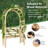 Wooden Garden Bench Arch Pergola Outdoor Arbor