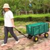 Flower Cart Garden Flower Cart is easier to transport firewood (green+cloth bag)