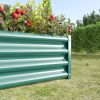 Metal Raised Garden Bed, Rectangle Raised Planter 4√ó2√ó1ft for Flowers Plants, Vegetables Herb Veezyo Green