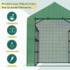 Walk-in Greenhouse for Outdoors with Roll-up Zipper Door, 18 Shelves, PE Cover, Small & Portable Build, Heavy Duty Humidity Seal