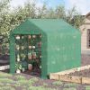 Walk-in Greenhouse for Outdoors with Roll-up Zipper Door, 18 Shelves, PE Cover, Small & Portable Build, Heavy Duty Humidity Seal